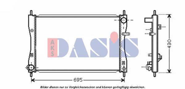 AKS DASIS Радиатор, охлаждение двигателя 140073N